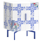 Тумба на синих ножках Short Re Rblue варинант исполнения - 1 | Loft Concept в Москве