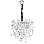 Люстра с хрустальными подвесками капли серебро Droplet Silver Chandelier 5 варинант исполнения - 2 | Loft Concept в Москве