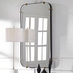 Зеркало настенное в черной металлической раме Mirror Cardinal варинант исполнения - 5 | Loft Concept в Москве