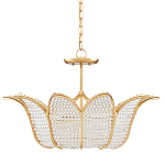 Люстра в форме тюльпана с лепестками из прозрачных стеклянных бусин Hanging Flowers варинант исполнения - 4 | Loft Concept в Москве