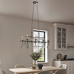 Люстра подвесная с 8-ю лампами и стеклянными круглыми подвесками Currey & Company варинант исполнения - 4 | Loft Concept в Москве