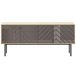 Длинная тумба с зеркальным декором Serena варинант исполнения - 7 | Loft Concept в Москве