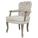 Кресло с изображением сакуры Aubrey Classical Armchair beige flax варинант исполнения - 3 | Loft Concept в Москве