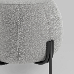 Пуф в ткани букле серого цвета Pikelet варинант исполнения - 3 | Loft Concept в Москве