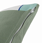 Подушка декоративная хлопковая мятного цвета с абстрактным принтом Elysian Flow Breeze варинант исполнения - 4 | Loft Concept в Москве