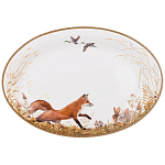Блюдо овальное из фарфора с изображением животных Hunting Porcelain Collection варинант исполнения - 1 | Loft Concept в Москве