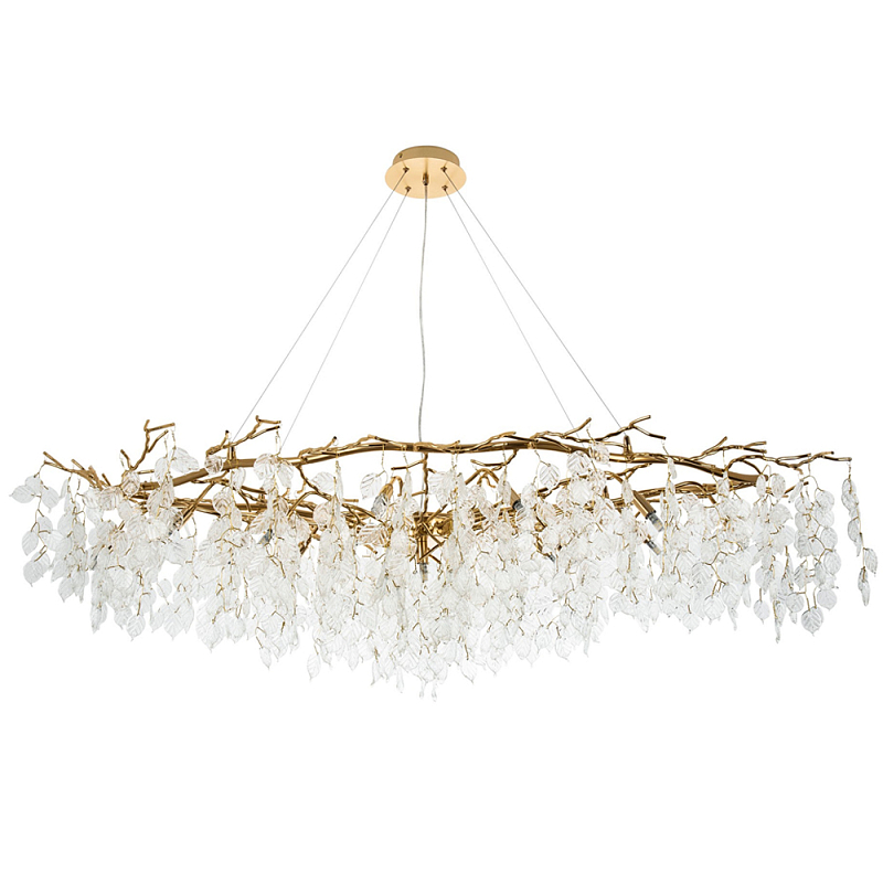        Fairytree Leaves Linear Gold Chandelier     | Loft Concept 