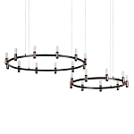 Люстра подвесная с цилиндрическими плафонами на двух круглых подвесах  Arnaut Light варинант исполнения - 1 | Loft Concept в Москве