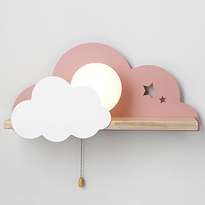 Бра с полкой Розовое Облако Wall Lamp Pink Cloud