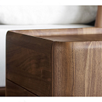 Прикроватный деревянный столик с 2-мя ящиками Moon Walnut Furniture варинант исполнения - 8 | Loft Concept в Москве