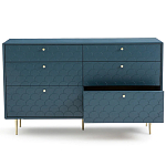 Комод с 6 выдвижными ящиками Scale Ornament Blue Chest of Drawers варинант исполнения - 3 | Loft Concept в Москве