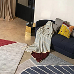 Чехол на подушку с рисунком горчичного цвета Elan Textured варинант исполнения - 1 | Loft Concept в Москве