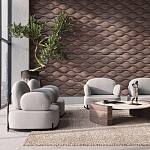 Гипсовая 3D панель с принтографией PM-108 варинант исполнения - 3 | Loft Concept в Москве