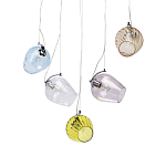 Люстра линейная с 5-ю разноцветными стеклянными плафонами Kaleido варинант исполнения - 1 | Loft Concept в Москве