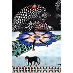 Большой Трехместный Диван с цветным принтом Qalakabusha Large Sofa варинант исполнения - 7 | Loft Concept в Москве