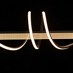 Люстра линейная черного цвета с волнообразным металлическим элементом Luke Lampco Tracer Lamp варинант исполнения - 5 | Loft Concept в Москве