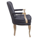 Кресло Aubrey Classical Armchair dark grey velour варинант исполнения - 2 | Loft Concept в Москве