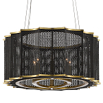 Люстра овальная в сочетании черного и золотого цвета Mesh Lighting варинант исполнения - 3 | Loft Concept в Москве