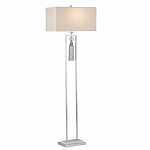 Торшер с прямоугольным тканевым абажуром на белом мраморном основании Silver Threads варинант исполнения - 4 | Loft Concept в Москве