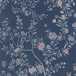 Обои ручная роспись Houghton Dark Blue варинант исполнения - 3 | Loft Concept в Москве