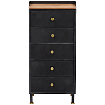 Высокий комод с 5-ю ящиками Cesar Black Chest of Drawers варинант исполнения - 1 | Loft Concept в Москве