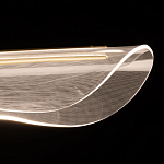 Люстра линейная с прозрачным волнообразным плафоном Wave Line варинант исполнения - 5 | Loft Concept в Москве