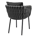 Стул мягкий с декором в виде плетеных лент на спинке и подлокотниках Semicircular Chair Decorated with Ribbons варинант исполнения - 10 | Loft Concept в Москве