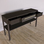 Дизайнерская Консоль с полкой и ящиком Primo Темный орех варинант исполнения - 6 | Loft Concept в Москве