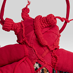 Настенный ковер разноцветный из одежды Heart варинант исполнения - 3 | Loft Concept в Москве