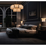 Люстра двухъярусная с текстурными овальными абажурами Splendor Palace Style варинант исполнения - 5 | Loft Concept в Москве