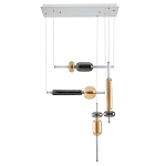 Люстра подвесная из металла и стекла Harmony of Strict Lines варинант исполнения - 1 | Loft Concept в Москве