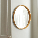 Зеркало круглое в раме из ротанга Wickerwork варинант исполнения - 1 | Loft Concept в Москве