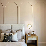 Светодиодное бра круглой формы с металлической рамой золотого цвета Marble Glow варинант исполнения - 2 | Loft Concept в Москве