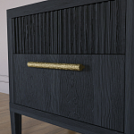 Прикроватная Тумбочка Primo с двумя ящиками Черный дуб варинант исполнения - 3 | Loft Concept в Москве