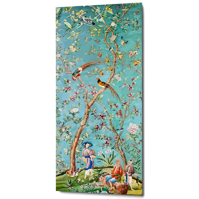          Chinoiserie Imperial Garden Birds and People Poster  ̆   | Loft Concept 