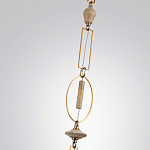 Подвесной светильник с прямоугольными и овальными элементами и акцентом из натурального камня Tectona  варинант исполнения - 6 | Loft Concept в Москве