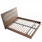 Кровать двуспальная с высоким изголовьем из дерева и подушек из экокожи Modern Look варинант исполнения - 4 | Loft Concept в Москве