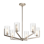 Люстра с 6-ю прозрачными цилиндрическими плафонами Kichler варинант исполнения - 10 | Loft Concept в Москве