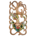 Маска деревянная резная расписная Tropical Paradise варинант исполнения - 4 | Loft Concept в Москве