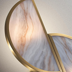 Бра с двумя полукруглыми плафонами из искусственного алебастра в бронзовой оправе Marbella варинант исполнения - 9 | Loft Concept в Москве