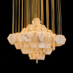 Люстра с фигурными подвесками из натурального камня Glowing Spheres варинант исполнения - 2 | Loft Concept в Москве