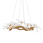 Люстра подвесная с прозрачными стеклянными птичками на ветвях Диаметр 100 см Serip Voa варинант исполнения - 1 | Loft Concept в Москве