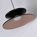 Бра черного цвета с двойным абажуром в форме конусов Obsidian Touch варинант исполнения - 2 | Loft Concept в Москве