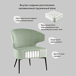 Современное мягкое кресло на металлических ножках Rakush Pistachio варинант исполнения - 9 | Loft Concept в Москве