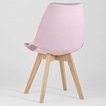 Стул с мягким велюровым сиденьем Arvika Pink варинант исполнения - 5 | Loft Concept в Москве