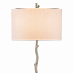 Торшер с цилиндрическим тканевым абажуром на каркасе в виде тонкого дерева Gray Branch варинант исполнения - 1 | Loft Concept в Москве