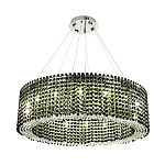Круглая люстра с хрустальными подвесками Crystal Art Chrome Green Chandelier 12 варинант исполнения - 1 | Loft Concept в Москве