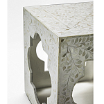 Приставной столик с перламутром Bone Inlay Side Table Floral Design варинант исполнения - 3 | Loft Concept в Москве