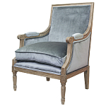 Кресло William Classical Armchair grey velvet варинант исполнения - 3 | Loft Concept в Москве