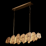 Подвесной светильник с фигурными элементами из белого алебастра Cryptocrystalline Stone варинант исполнения - 6 | Loft Concept в Москве